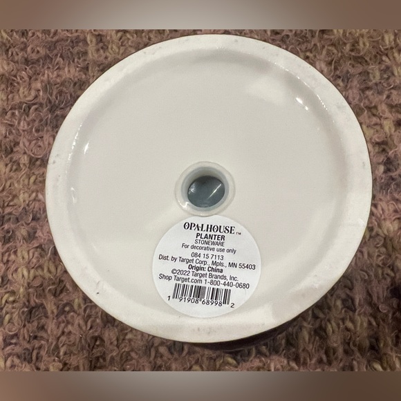 Opal House, Picasso Inspired Face Planter/Vase 6” Stoneware, dark brown - Picture 9 of 12